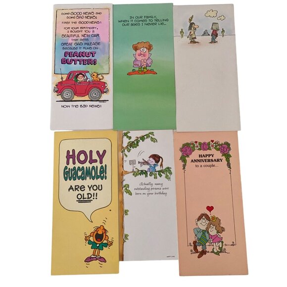 Hallmark Contemporary Greeting Card Birthday Hello Anniversary Lot of 6 NOS VTG - Picture 1 of 16